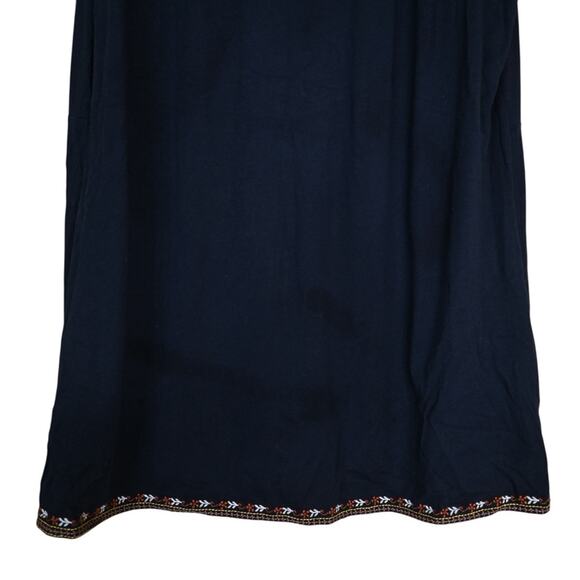 J. Jill Women's XL Navy Blue Embroidered V-Neck Tank Tunic - Picture 6 of 9